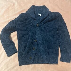 Toddler Navy Blue Shawl Collar Sweater